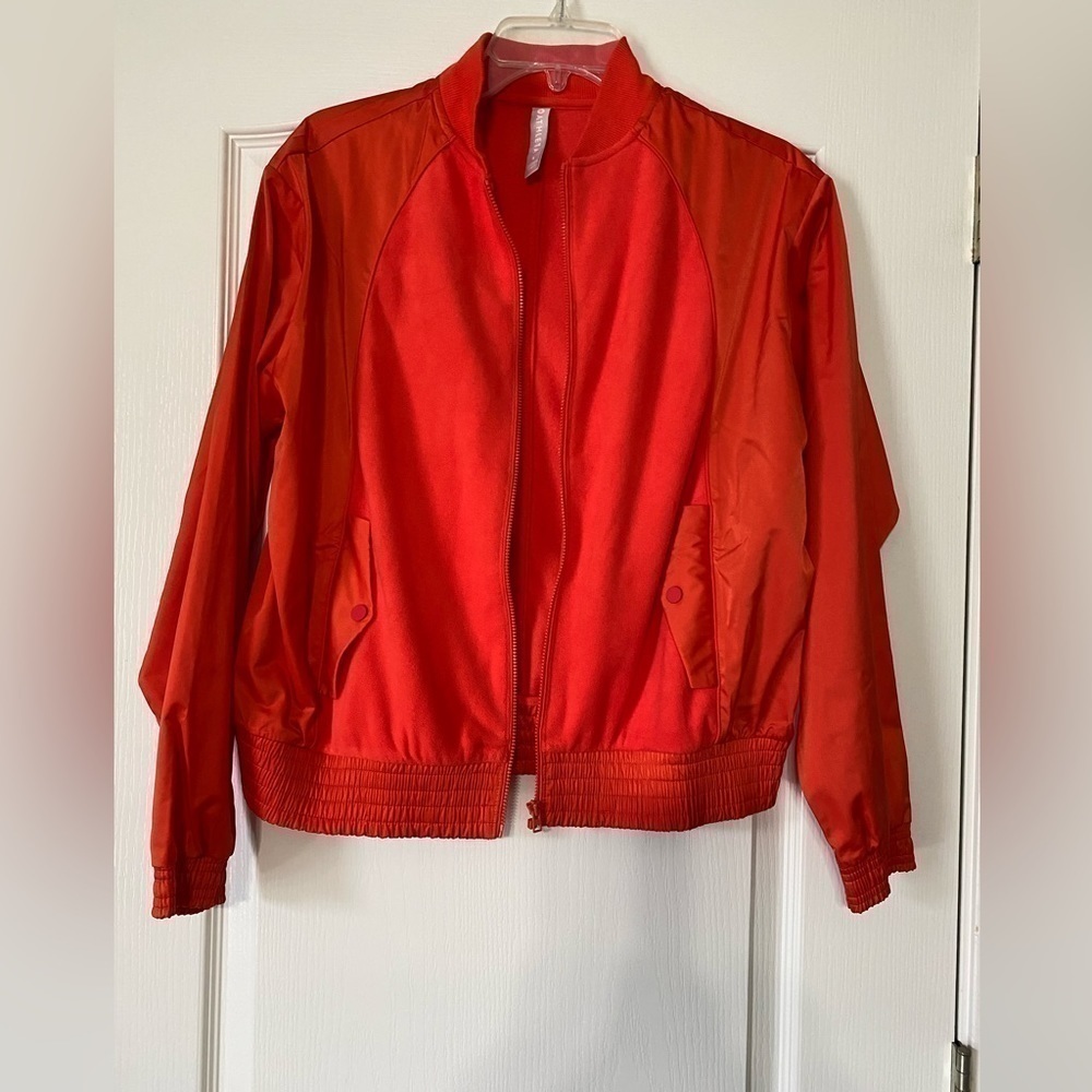 ATHLETA Zion Microfleece Full Zip Nylon Fleece Coral Size S